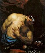 Giovanni Battista Langetti Suicide of Cato the Younger oil painting on canvas
